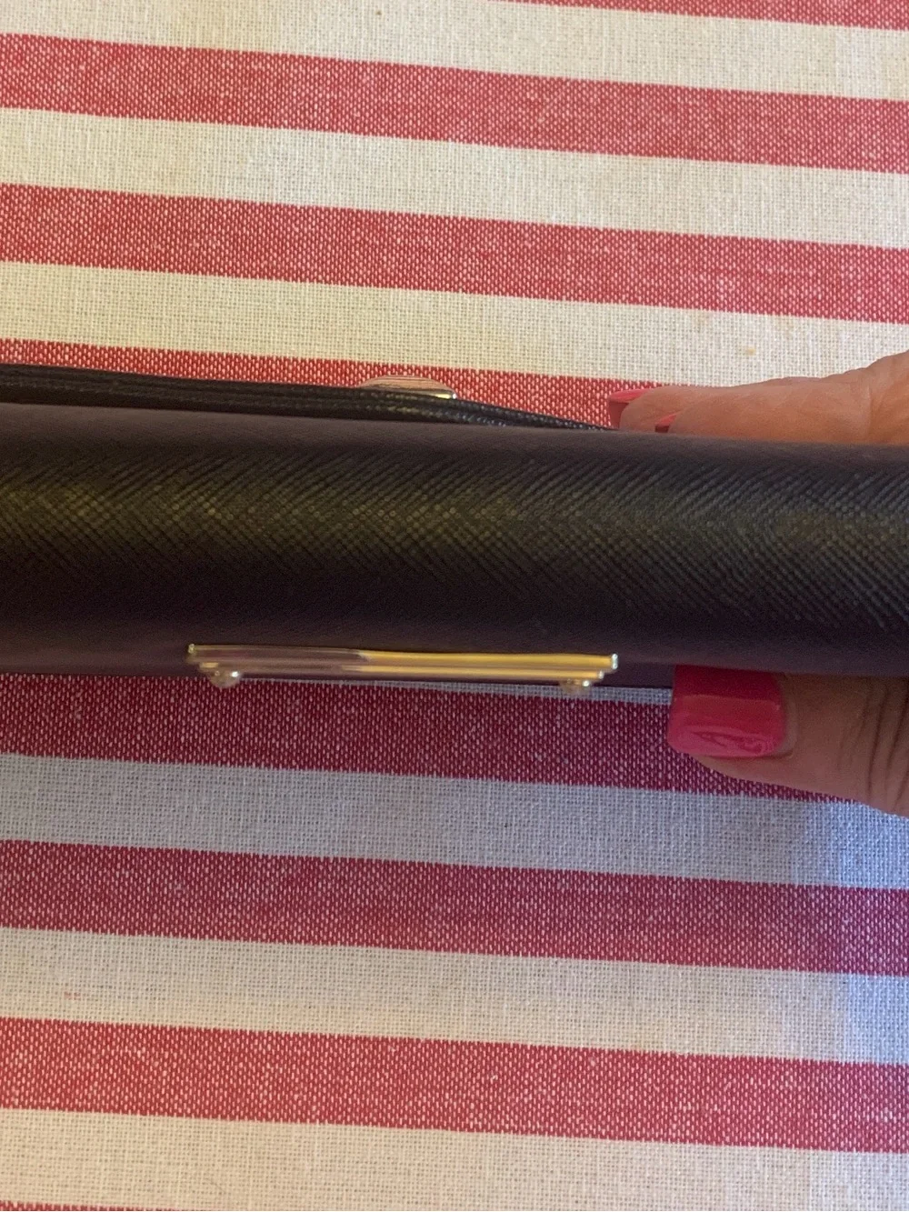 Nine West Black Envelope Wallet with Gold Closure